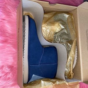Navy Blue Short Bailey Bow Uggs